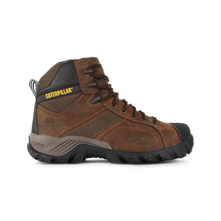 Caterpillar Men's Argon Zip St Work Boots Brown CAT-61502